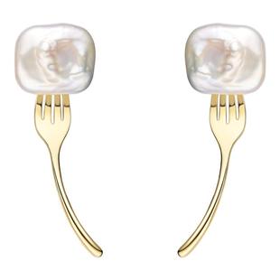 [HEFANG何方奥莱]棉花糖珍珠耳夹女耳环轻奢时尚高级感新年礼物