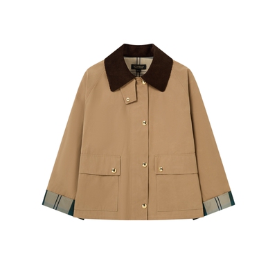 Scofield女装休闲灯芯绒翻领风衣