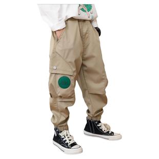 米西果儿童裤子男孩工装裤加绒童装男童秋冬2025新款长裤大童冬款