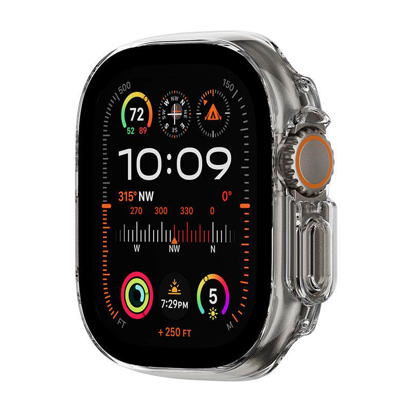 美国大牌switcheasy适用iwatch11/10代手表保护壳防水贴合钢化玻璃手表壳创意简约风格高硬度钢化玻璃手表壳