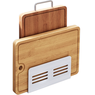 白色厨房置物架砧板菜板收纳放置架壁挂免打孔挂墙放切菜案板架子