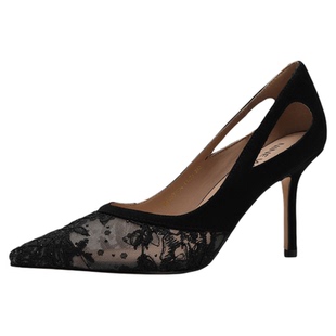 奥莱Nine West/玖熙法式夏季包头高跟凉鞋女尖头细跟外穿单鞋