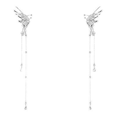 peachtea蝴蝶流苏耳骨夹