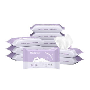 舒洁湿厕纸24抽*10包经期可用舒爽女性湿厕纸湿纸巾湿巾家用