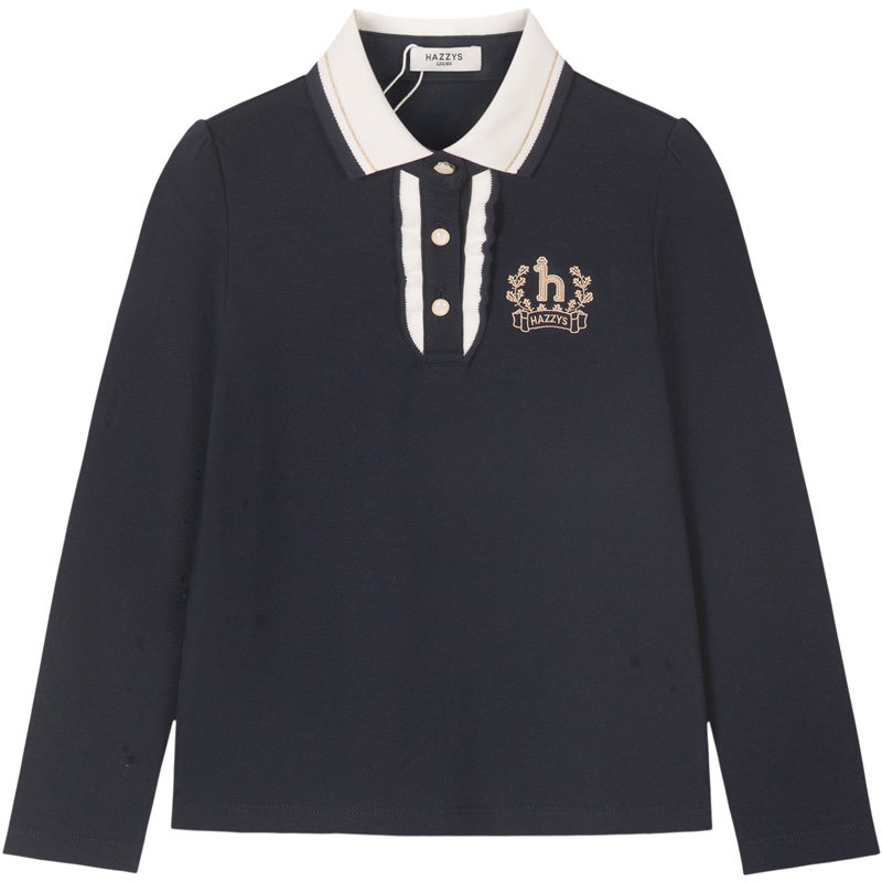 hazzys女童长袖polo衫