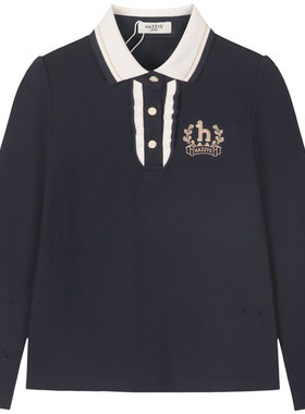 hazzys女童长袖polo衫