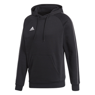 保暖加绒足球运动连帽长袖卫衣套头衫男装adidas阿迪达斯