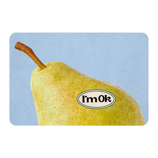 okay超大号水果浴室吸水地垫韩系厕所门口脚垫卫生间门垫防滑垫子