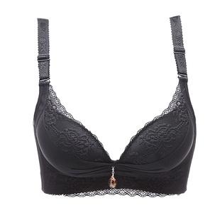 平胸聚拢厚小胸变大硬钢托集中间挤露沟有钢圈挤胸隆胸夜店风文胸