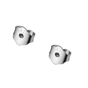 925纯银耳堵耳帽耳钉耳环后塞托头防掉固定扣硅胶防滑塞18k金配件