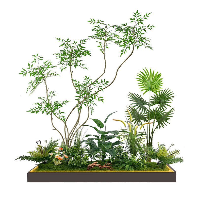 南天竹盆栽客厅仿真室内造景植物