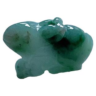 天然A货十二生肖吊坠淡绿立体鼠牛虎兔龙蛇马羊猴鸡狗猪缅甸翡翠