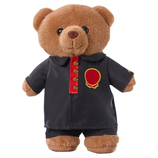 蜀黍家法官小熊毛绒玩偶仿真制服公仔儿童玩具礼物礼品卡通定制熊