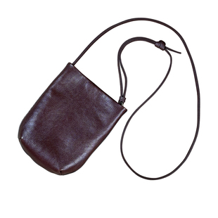 新款头层植鞣牛皮迷你水桶包真皮百搭简约斜挎包小众单肩手机包女