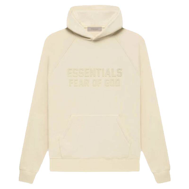 阿伦777 Fear Of God Essentials 22FW植绒压花字母套头卫衣帽衫
