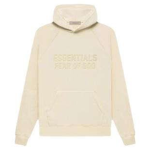 阿伦777 Fear Of God Essentials 22FW植绒压花字母套头卫衣帽衫