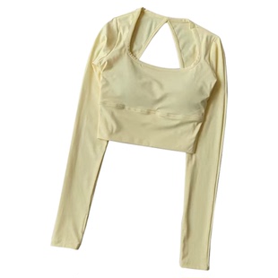 运动显瘦瑜伽服女韩版休闲百搭长袖健身背心普拉提训练速干上衣