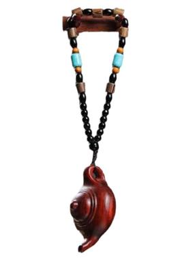 紫檀木雕刻小茶壶把把壶手挂件