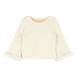 大耳象女童袖口毛绒打底上衣冬季新款儿童洋气年服打底