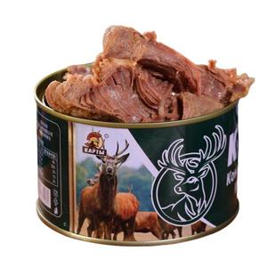 俄罗斯风味鹿肉罐头大块即食75%纯肉无淀粉煲汤速食炖菜400克特产