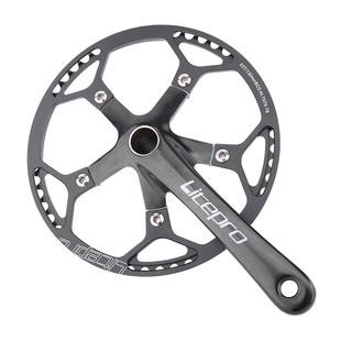 LP litepro折叠车中空一体曲柄牙盘412/SP8小轮自行车改装单盘片