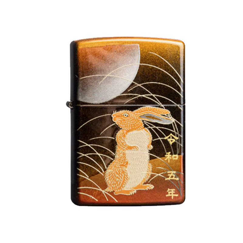 zippo打火机卯兔送福本金莳绘