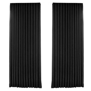 新款意式极简轻奢黑色双面雪尼尔窗帘遮光卧室高级感客厅阳台飘窗