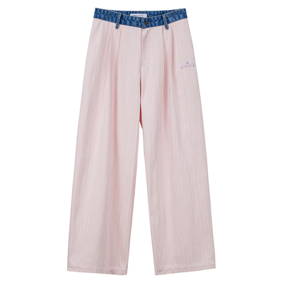 NancyCavally撞色牛仔短裤/长裤