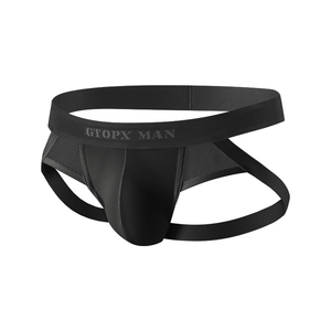 GTOPX MAN男士网孔薄款U凸冰丝低腰性感内裤双丁裤提臀薄款丁字裤