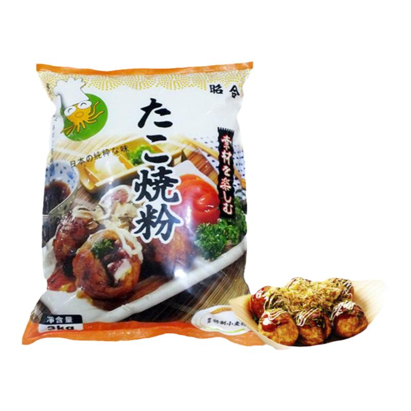 昭合章魚燒粉 章魚小丸子粉 預(yù)拌粉 原料 商用章魚燒3kg
