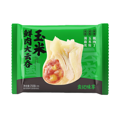 袁记味享鲜虾蟹籽云吞组合装