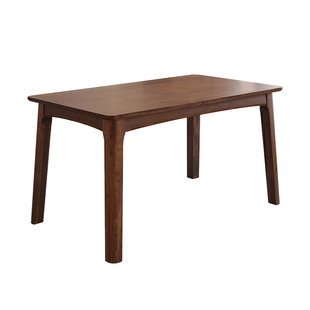 一林半舍实木餐桌黑胡桃木家用饭桌长桌简约桌椅组合小户型桌子