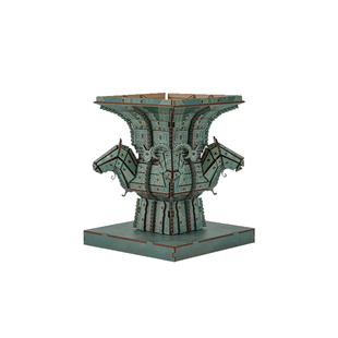 青铜器四羊方尊木质拼装模型立体3D拼图diy历史文物手工材料儿童