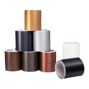 仿金属拉丝贴纸pvc客厅卧室推拉门窗框装饰改色自粘贴室外不褪色