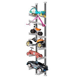 顶天立地玩具车收纳架客厅落地多层儿童滑板自行平衡车置物架子