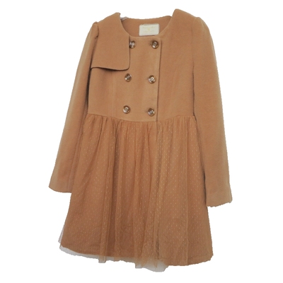 艾格淘特超值轻盈网纱羊毛呢外套