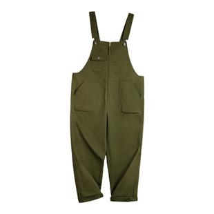 马登工装美式复古海军甲板背带裤阿美咔叽吊带休闲直筒连体裤男夏