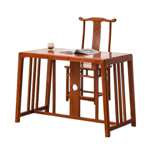 红木书桌小户型实木阳台桌新中式电脑桌刺猬紫檀办公桌书法桌简约