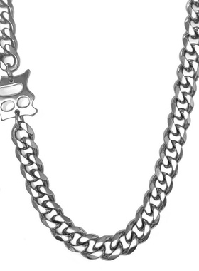 新款太钢不掉色NK链字母项链小众百搭帅痞文艺青年配饰男女锁骨链