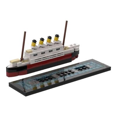 泰坦尼克号轮船小颗粒moc儿童