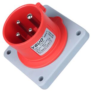 防水工业插座暗装器具反插三芯四心五孔16A32A不防爆航空反式插头