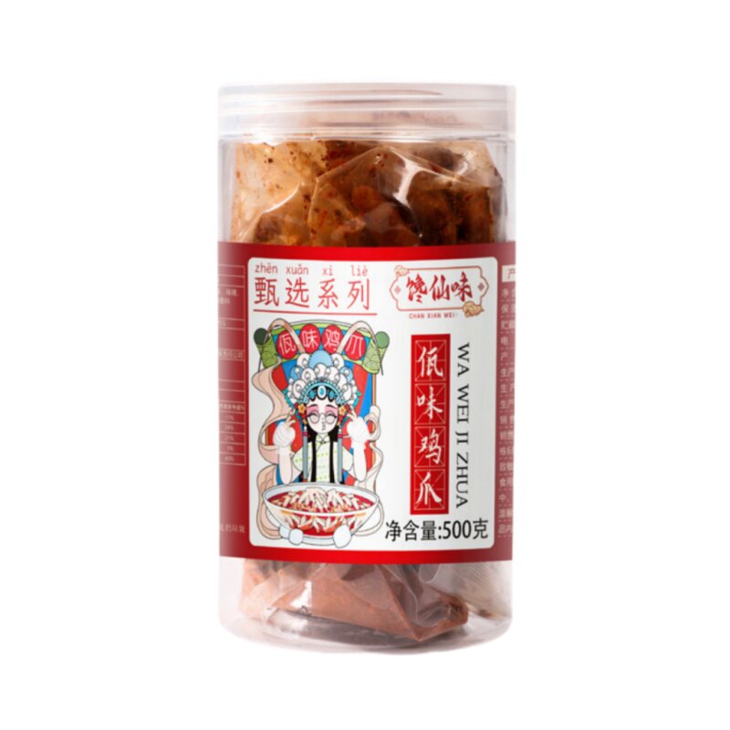 馋仙味正宗四川香辣云南佤味鸡爪苤菜根卤味鸡脚非泡发有骨凤爪
