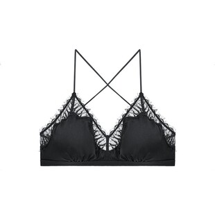 里性 LIVARY MIO 暗影性感超薄蕾丝真丝拼接法式内衣女无钢圈文胸