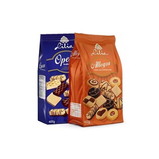 德国进口莱亚精选混装夹心巧克力华夫曲奇威化饼干零食400g*2袋