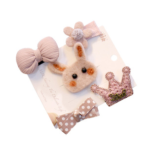 婴儿发夹不伤发宝宝发饰公主婴幼儿汗毛夹女孩BB夹胎毛夹石川印象