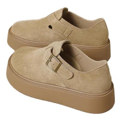 全包厚底增高博肯单鞋大码女鞋