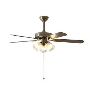 哈维法式中古智能变频餐厅风扇灯中古风卧室灯美式复古客厅吊扇灯