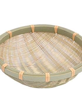 点心果盘客厅创意装饰竹编簸箕
