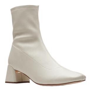 【小黑鞋系列】Clarks其乐NYTA45Rise女鞋秋冬显瘦羊皮革粗跟短靴