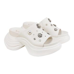 fed海边沙滩鞋夏季新款女鞋厚底增高拖鞋懒人凉拖女S0505-ZCA587